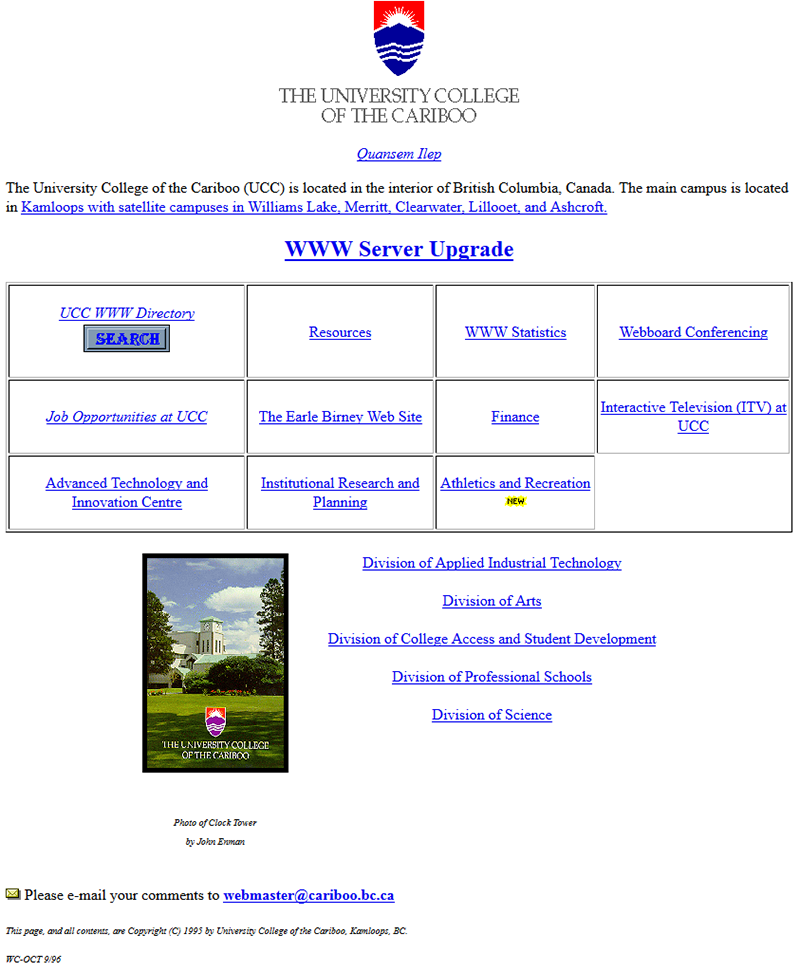 1996 home page