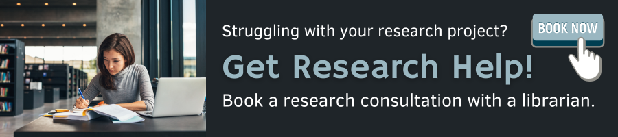 get research help. book an appointment with a librarian