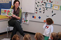 Teacher Candidate reading to students